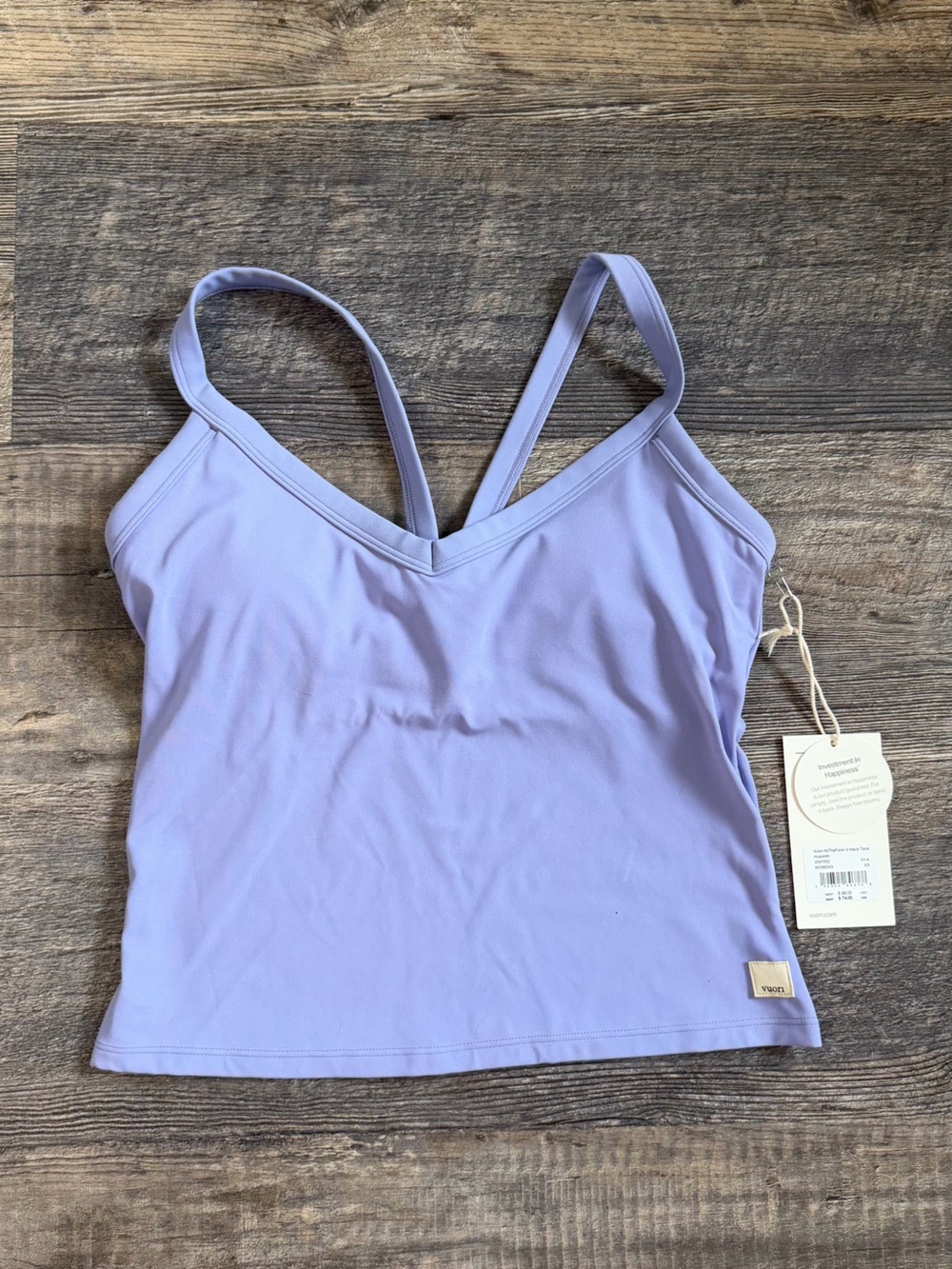 Vuori AllTheForm V-Neck Tank and Vuori AllTheForm 6” Pocket Shorts Set - Picture 2 of 5